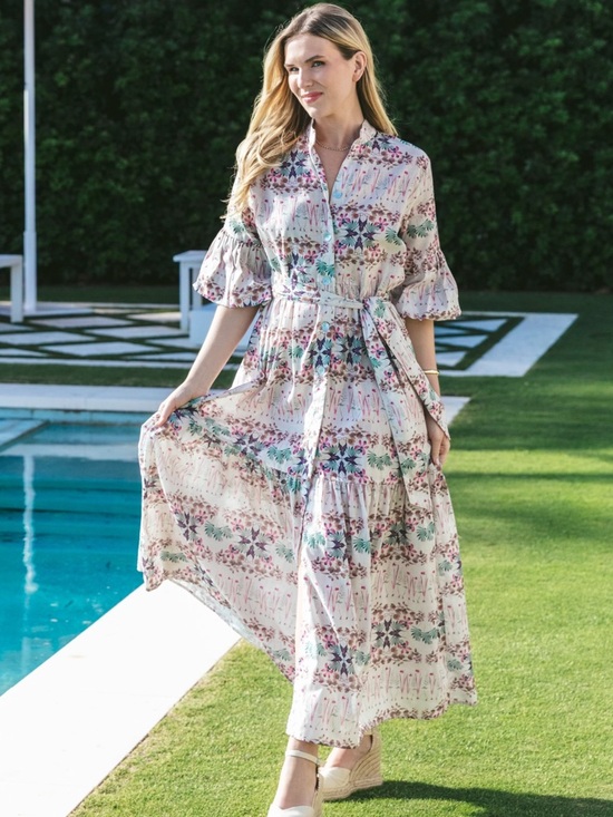 kahora palm beach Dresses & Skirts - Kahora Palm Beach Joanna Dress Cream Dress with w/ belt